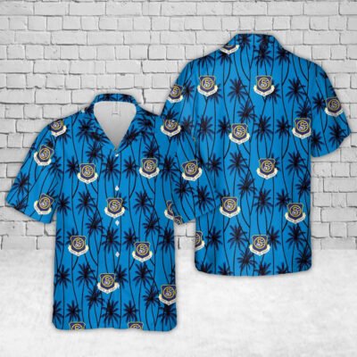 Air Force Hawaiian Shirt, US Air Force Pacific Air Forces (PACAF) Fifth Air Force (5 AF) Hawaiian Shirt, Airplane Hawaiian Shirt