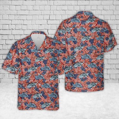 Air Force Hawaiian Shirt, US Air Force Sikorsky MH-53 Pave Low Hawaiian Shirt, Airplane Hawaiian Shirt, Military Aloha Shirts