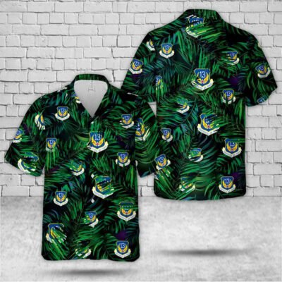 Air Force Hawaiian Shirt, US Air Force Thirteenth Air Force (Air Forces Pacific) (13 AF) Hawaiian Shirt, Airplane Hawaiian Shirt