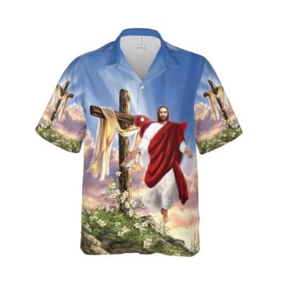 All I Need Is Jesus Cross Religious Christian Cross Faith Hawaiian Shirt For Men, Christian Hawaiian Shirt, Gift For Christian