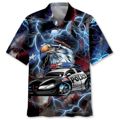 America Police Live It Love It Hawaiian Shirt, Funny Hawaiian Shirt, Usa Hawaiian Shirt, Vintage Hawaiian Shirts