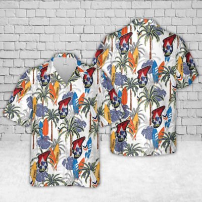 Army Hawaiian Shirt, US ARMY Imjin Scouts DMZ Patch Hawaiian Shirt, Veteran Hawaiian Shirts