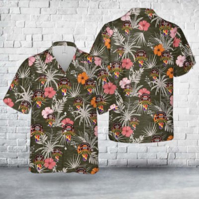 Army Hawaiian Shirt, US Army Company C (Airborne Ranger), 75th Infantry Hawaiian Shirt, Veteran Hawaiian Shirts