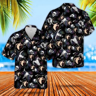 Army Hawaiian Shirt, US Army Ghost Military Aloha Shirt, Veteran Hawaiian Shirts