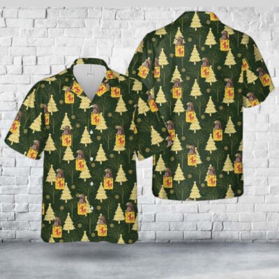 Army Hawaiian Shirt, US Army Iowa National Guard, 113th Cavalry Regiment  Red Horse Squadron Christmas Hawaiian Shirt, Veteran Hawaiian Shirts