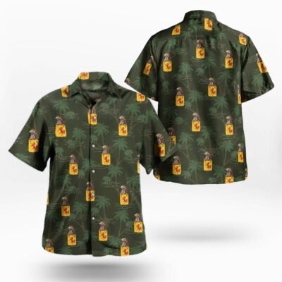 Army Hawaiian Shirt, US Army Iowa National Guard, 113th Cavalry Regiment  Red Horse Squadron Hawaiian Shirt, Veteran Hawaiian Shirts