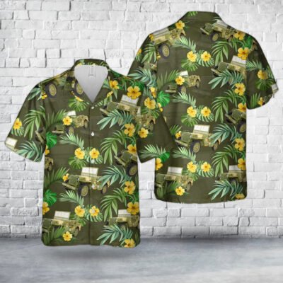 Army Hawaiian Shirt, US Army Jp Willys Ambulance 15th EVACUATION HOSPITAL Hawaiian Shirt, Veteran Hawaiian Shirts