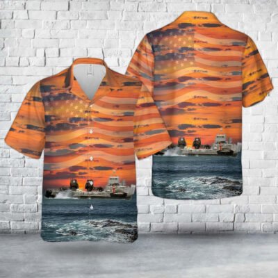 Army Hawaiian Shirt, US Army LACV-30 (Lighter Air Cushion Vehicle - 30 Ton) hovercraft transports Hawaiian Shirt, Veteran Hawaiian Shirts