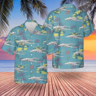 Army Hawaiian Shirt, US Army Lockheed C-69 Constellation Hawaiian Shirt, Veteran Hawaiian Shirts