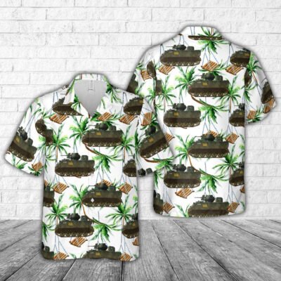 Army Hawaiian Shirt, US Army M113A1 ACAV “Ball Love” of the 1st Squadron, 11th Armoured Cavarly Regiment 1960s Hawaiian Shirt, Veteran Hawaiian Shirts