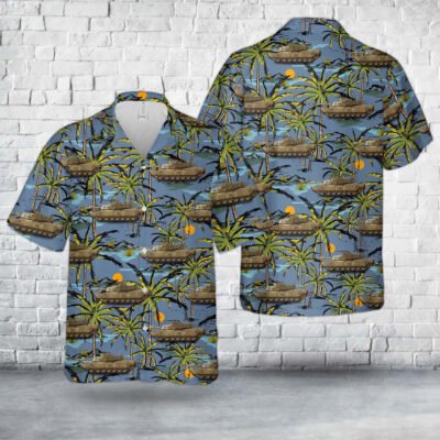 Army Hawaiian Shirt, US Army M1A1-HA 4th Tank Gun 4th Platoon, B Company, 3-7 cavalry Hawaiian Shirt, Veteran Hawaiian Shirts