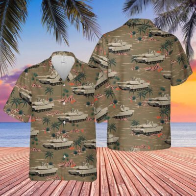 Army Hawaiian Shirt, US Army M1 Abrams Hawaiian Shirt, Veteran Hawaiian Shirts