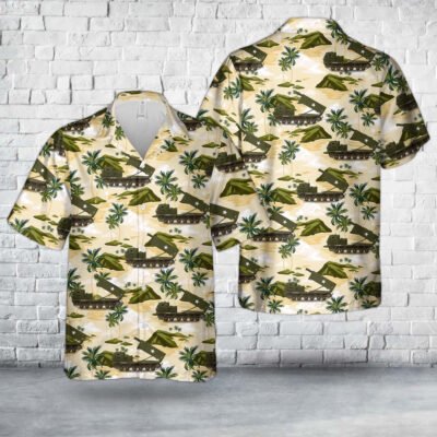 Army Hawaiian Shirt, US Army M270 MLRS in 1982, early testings Hawaiian Shirt, Veteran Hawaiian Shirts