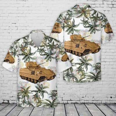 Army Hawaiian Shirt, US Army M2A3 Bradley 4th Of July Hawaiian Shirt, Veteran Hawaiian Shirts