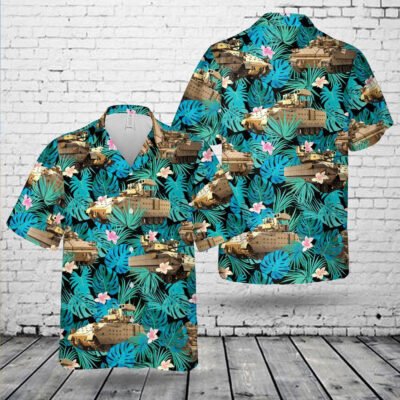 Army Hawaiian Shirt, US Army M2A3 Bradley Hawaiian Shirt, Veteran Hawaiian Shirts