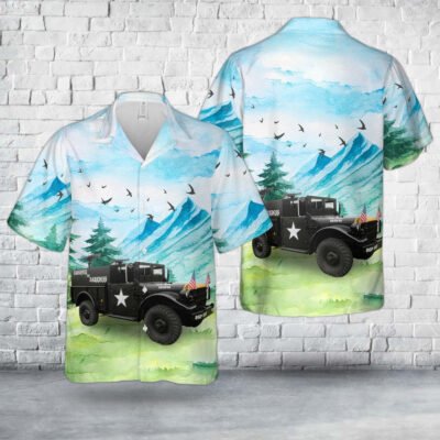 Army Hawaiian Shirt, US Army M37 Gun Truck Daughter of Darkness Hawaiian Shirt, Veteran Hawaiian Shirts