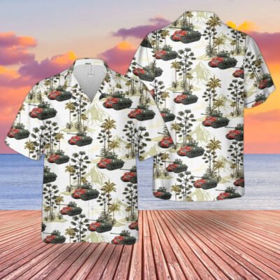 Army Hawaiian Shirt, US Army M4A3E8 Easy Eight Sherman Hawaiian Shirt, Veteran Hawaiian Shirts