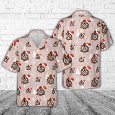 Army Hawaiian Shirt, US Army Ordnance Corps Christmas Hawaiian Shirt, Veteran Hawaiian Shirts