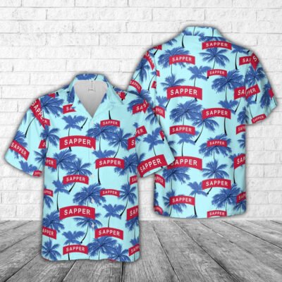 Army Hawaiian Shirt, US Army Sapper Hawaiian Shirt, Veteran Hawaiian Shirts