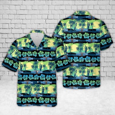Army Hawaiian Shirt, US Army Special Forces Airborne Combat Infantry Patch Badge SF CIB Hawaiian Shirt, Veteran Hawaiian Shirts