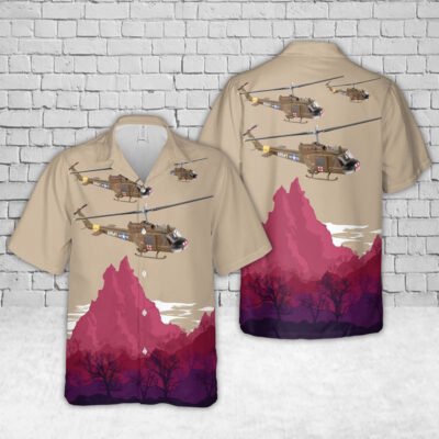 Army Hawaiian Shirt, US Army UH-1C Huey Medevac Hawaiian Shirt, Veteran Hawaiian Shirts