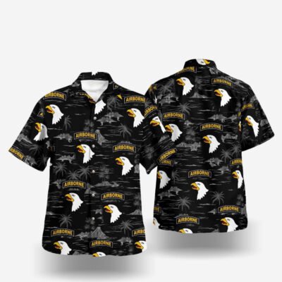 Army Hawaiian Shirt, Us Army 101St Airborne Division Hawaiian Shirt, Military Aloha Shirts