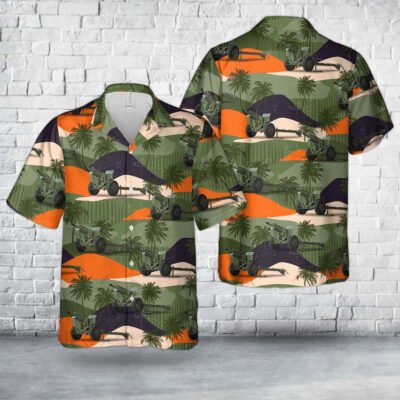 Army Hawaiian Shirt, Us Army 105Mm Howitzer M2A1 Hawaiian Shirt, Military Aloha Shirts