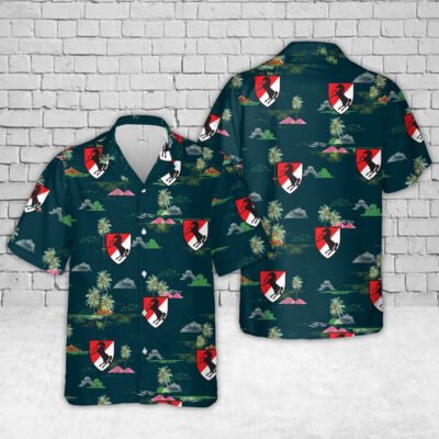 Army Hawaiian Shirt, Us Army 11Th Armored Cavalry Regiment 11Th Acr Blackhorse Hawaiian Shirt, Military Aloha Shirts