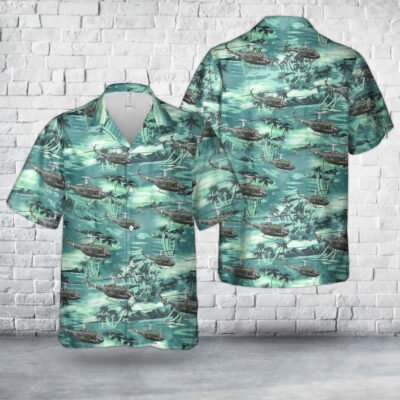 Army Hawaiian Shirt, Us Army 175Th Ahc Outlaws Uh-1H Huey Hawaiian Shirt, Military Aloha Shirts