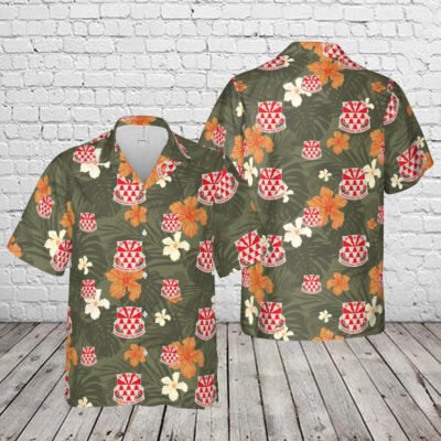 Army Hawaiian Shirt, Us Army 307Th Engineer Battalion Patch Hawaiian Shirt, Military Aloha Shirts
