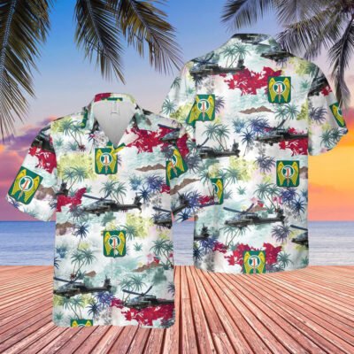 Army Hawaiian Shirt, Us Army 501St Aviation Regiment (United States) Ah-64D Apache Hawaiian Shirt, Military Aloha Shirts