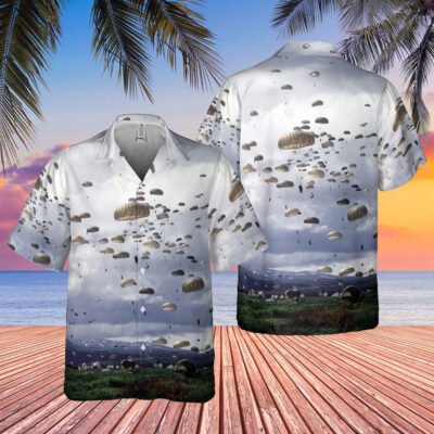 Army Hawaiian Shirt, Us Army 501St Infantry Regiment (United States) Parachute Jumps In Alaska Pocket Hawaiian Shirt, Military Aloha Shirts