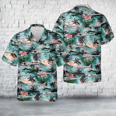 Army Hawaiian Shirt, Us Army 57Th Medical Detachment Uh-1H White Elephant 1972 Hawaiian Shirt, Military Aloha Shirts