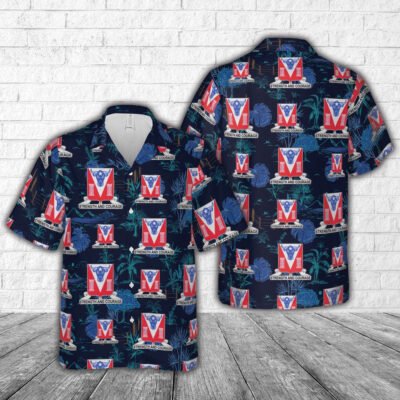 Army Hawaiian Shirt, Us Army 82Nd Engineer Battalion Hawaiian Shirt, Military Aloha Shirts