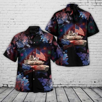 Army Hawaiian Shirt, Us Army Abrams M1A2 Sepv3 Tank Hawaiian Shirt, Military Aloha Shirts
