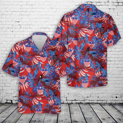 Army Hawaiian Shirt, Us Army Adjutant Generals Corps Branch Insignia Hawaiian Shirt, Military Aloha Shirts