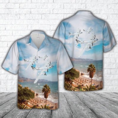 Army Hawaiian Shirt, Us Army Air Forces 875Th Bs Boeing B-29 Superfortress T Square 54 Hawaiian Shirt, Military Aloha Shirts