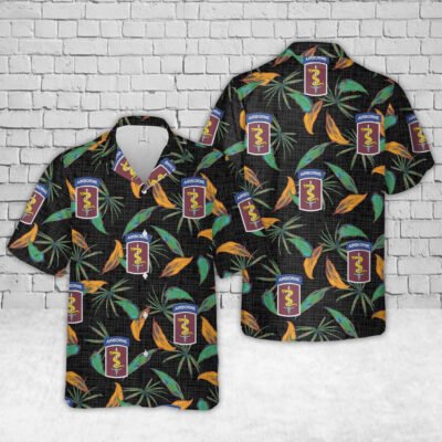 Army Hawaiian Shirt, Us Army Airborne 30Th Medical Brigade Hawaiian Shirt_6541, Military Aloha Shirts