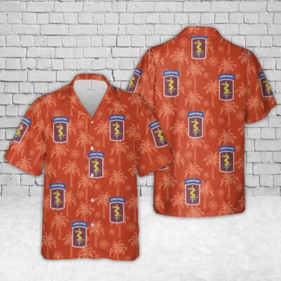 Army Hawaiian Shirt, Us Army Airborne 30Th Medical Brigade Hawaiian Shirt, Military Aloha Shirts