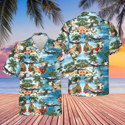 Army Hawaiian Shirt, Us Army Beechcraft Rc-12 Guardrail Hawaiian Shirt, Military Aloha Shirts