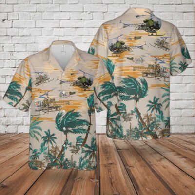 Army Hawaiian Shirt, Us Army Bell H-13 Sioux Hawaiian Shirt, Military Aloha Shirts