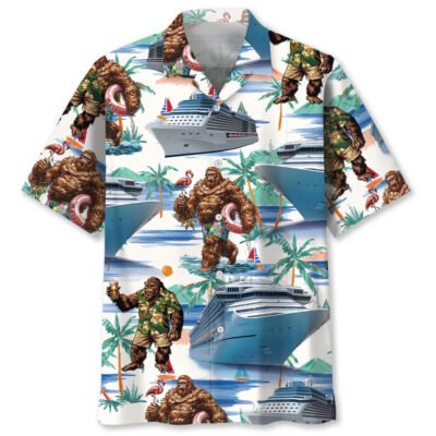 Bigfoot Cruise Hawaiian Shirt, Funny Hawaiian Shirt, Cool Hawaiian Shirt, Best Hawaiian Short Sleeve Shirt