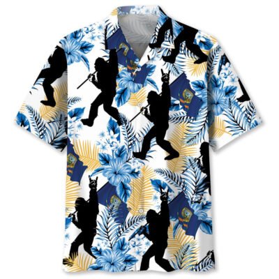 Bigfoot Idaho Proud Hawaiian Shirt, Funny Hawaiian Shirt, Cool Hawaiian Shirts, Best Hawaiian Shirts