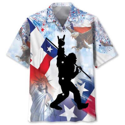 Bigfoot Texas Usa Hawaiian Shirt, Funny Hawaiian Shirt, Cool Hawaiian Shirts, Best Hawaiian Shirts