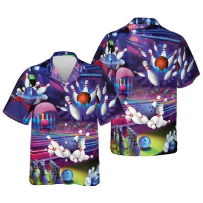 Bowling Hawaiian Shirt, Funny Bowling Hawaiian Shirt, Button Down Bowling Shirts, Bowling Shirts