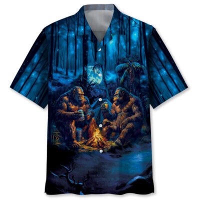 Camping Bigfoot Crazy Friend Hawaiian Shirt, Funny Hawaiian Shirt, Cool Hawaiian Shirt, Best Hawaiian Short Sleeve Shirt