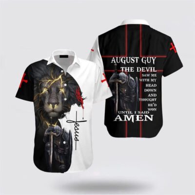 Christian Hawaiian Shirt, August Guy Until I Said Amen Hawaiian Shirt, Christian Aloha Short Sleeve Shirt