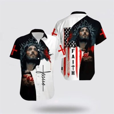 Christian Hawaiian Shirt, Faith Jesus Hawaiian Shirt, Christian Aloha Shirt