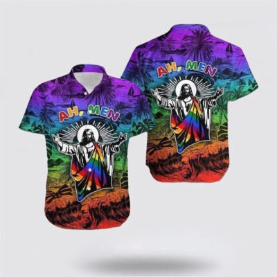 Christian Hawaiian Shirt, Funny Jesus Hawaiian Shirt, Christian Aloha Short Sleeve Shirt