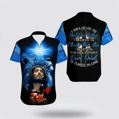 Christian Hawaiian Shirt, I Believe In God Our Father Jesus Hawaiian Shirt, Christian Aloha Shirt